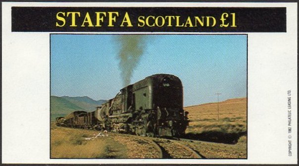 Local (cinderella) Stamps of Scotland : Trains : Staffa Beyer-Garratt